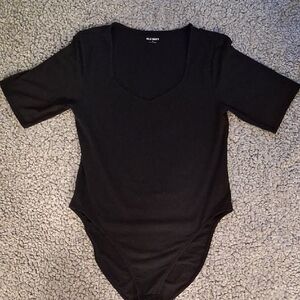 Old Navy Black Short Sleeve Bodysuit